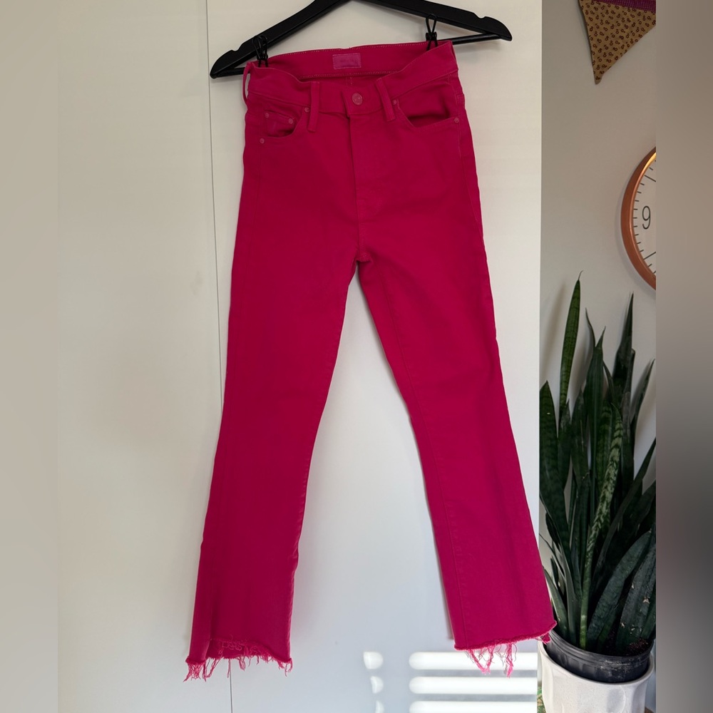 MOTHER Hot Pink Denim